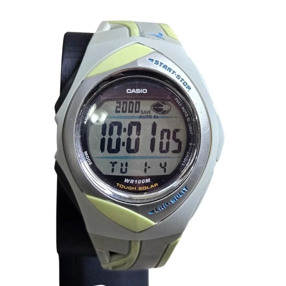 Casio PHYS STR-200 Tough Solar Digital Watch WR100M Lap Memory 60 Tested